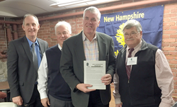 Senate Minority Leader Jeff Woodburn shows off NHRLA’s legislative priorities during the Association’s 2018 Legislative Breakfast which brought together nearly 200 legislators.