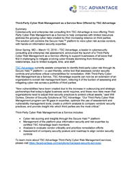 TSC Advantage press release