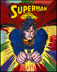 Superman Burst by Steve Kaufman "SAK"