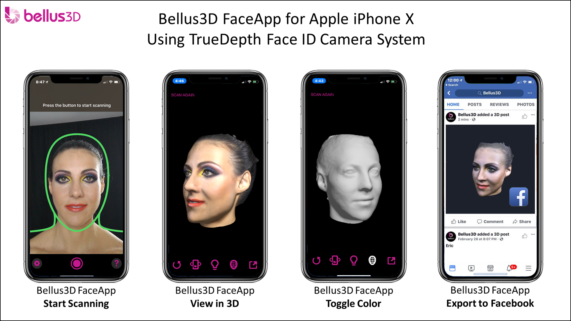 Bellus3d Announces High Resolution 3d Face Scanning App For Apple