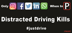 "Distracted Driving Kills" graphic