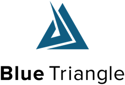 blue triangle logo