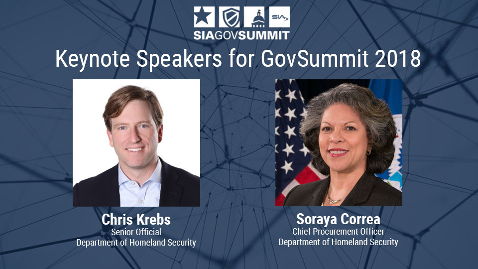 Security Industry Association Announces Keynote Speakers for GovSummit 2018