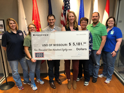 Propper donates to USO of MO
