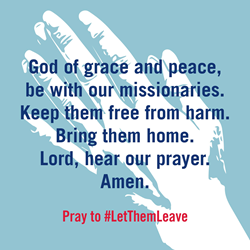 United Methodist leaders call for missionaries to be released.