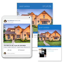 real estate listing marketing collage of assets
