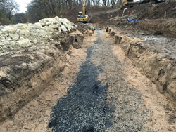 Permeable Reactive Barrier using AquaGate+Organoclay to remove NAPL and AquaGate+PAC to address dissolve-phase hydrocarbons