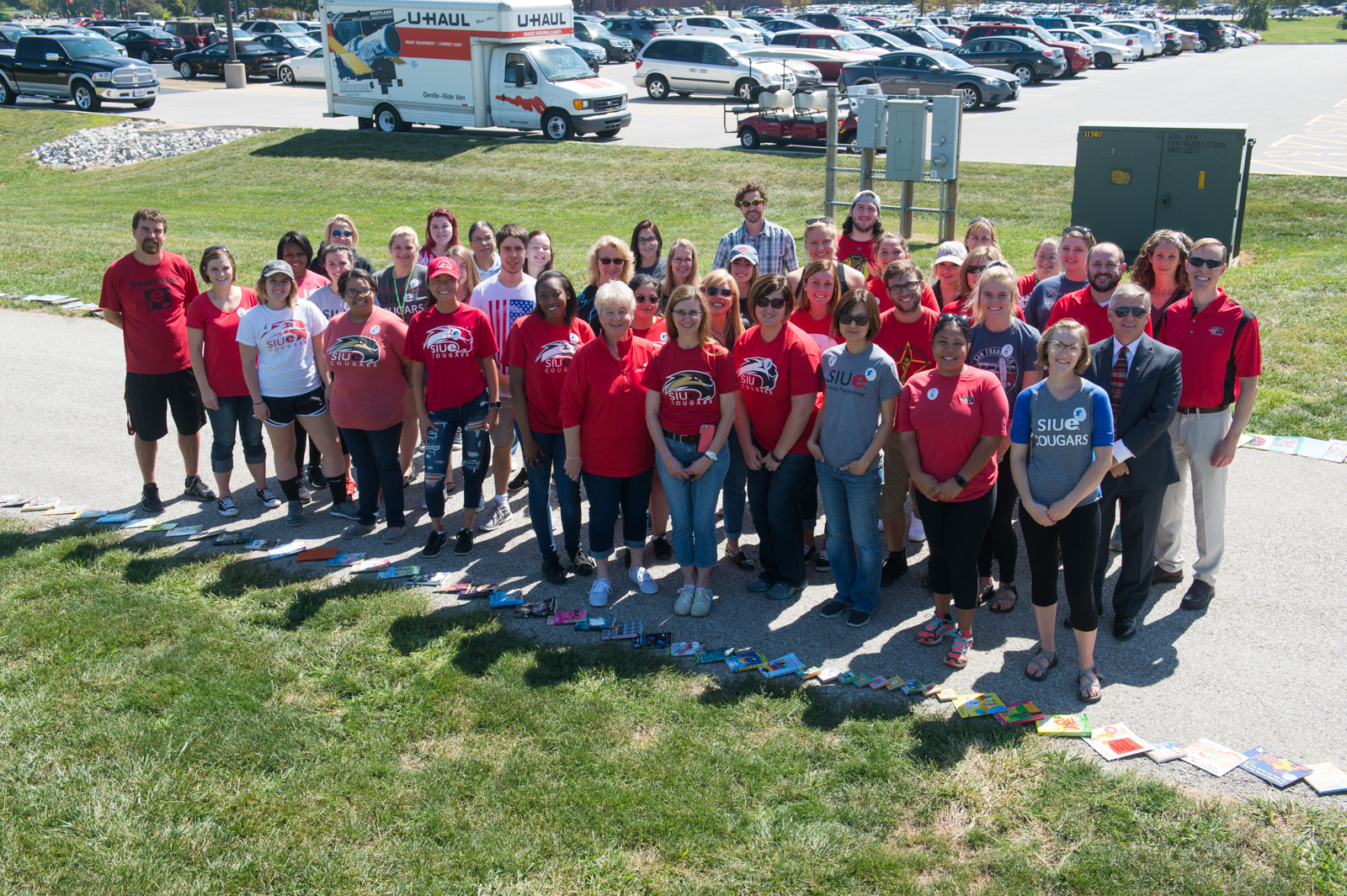 World Record for “Longest Line of Books” Achieved on Literacy Day at SIUE