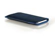 Fused Suede Case — navy with light blue interior