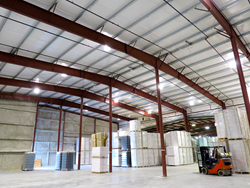 The 16,720 sq. ft. steel structure in Vernon, BC has been built as an addition to an existing storage building, which MSC helped retrofit to connect it with the new building.