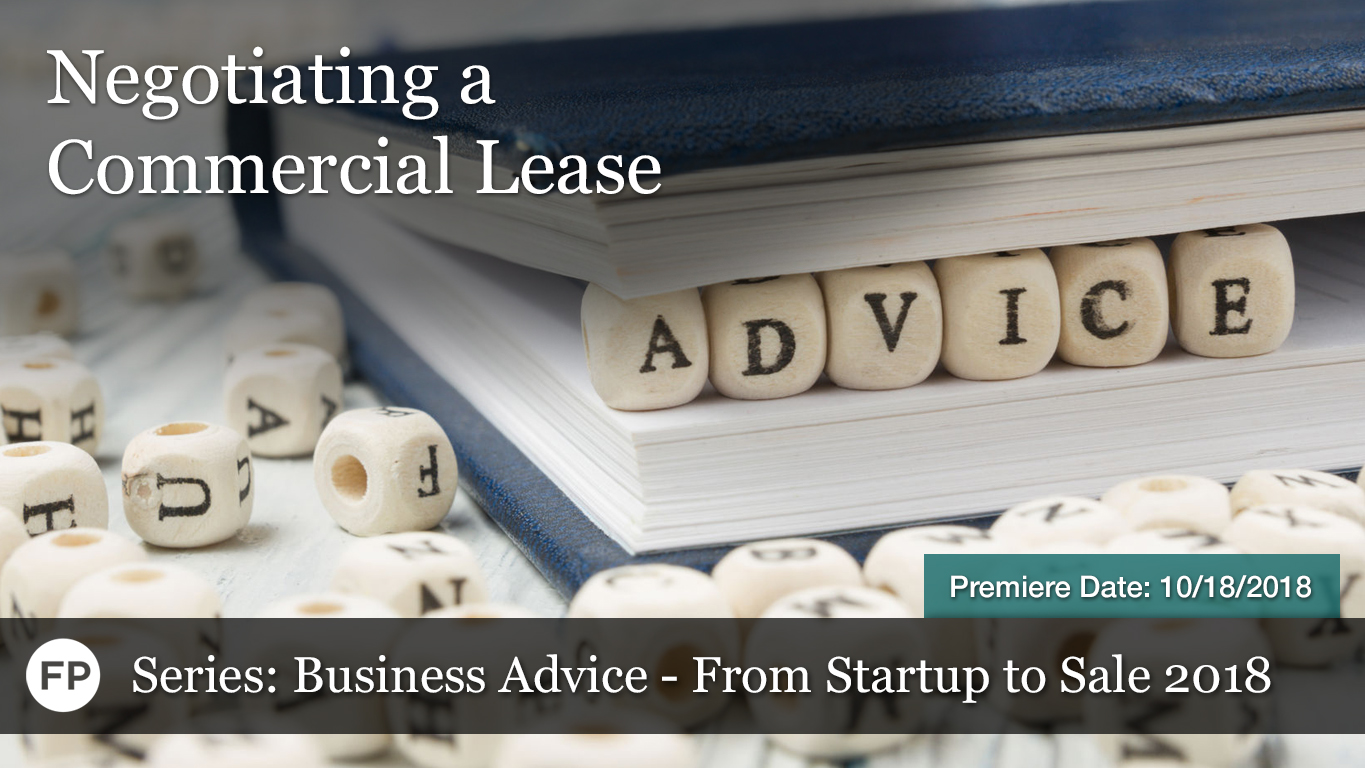 Financial Poise™ Announces “Negotiating a Commercial Lease" a New inar Premiering October