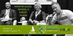 Ben Kelly of Algarithm Ingredients and Philip Bromley of Virun Nutra-Biosciences at the Algae Biomass Summit 2018