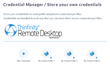 view of Thinfinity Remote Desktop RDP access credential management