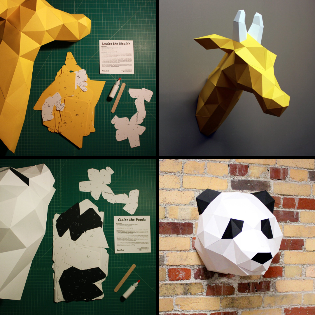 Resident Design Announces its Holiday DIY Paper Animal Kit Line