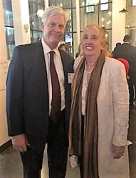 Greenberg Traurig's Ed Wallace with Manhattan Borough President Gale Brewer