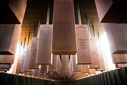 Corridor 3 at The National Memorial for Peace and Justice (Photo credit: Equal Justice Initiative ∕ Human Pictures)