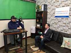 Joe Beccalori and Anthony Church in Interact Marketing’s Studio