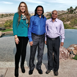 Dahryn Trivedi, Guruji Mahendra Trivedi, and Dr. B.B. Jadhav