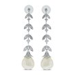Diamond and Pearl Vines Earrings by Beauvince Jewelry