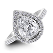 Shauna Pear Shape Halo Ring by Beauvince Jewelry