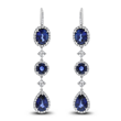 Ice Princess Diamond and Sapphire Earrings by Beauvince Jewelry. 17.11 cts. sapphires, 3.1 cts. diamonds, set in 18K white gold