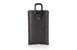 Executive Leather iPhone Sleeve — in black full-grain bison leather; shown with optional carabiner attachment