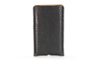 Executive Leather iPhone Sleeve — full-grain pebbled black bison leather