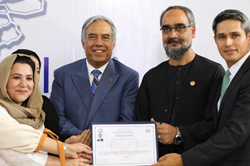 Samuel Sidiqi Receiving Exploration License on Herat City, Governor Office