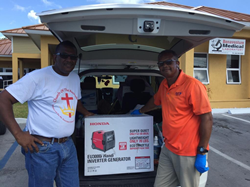 Honda Generator donated for an Urgent Care Center in the Bahamas