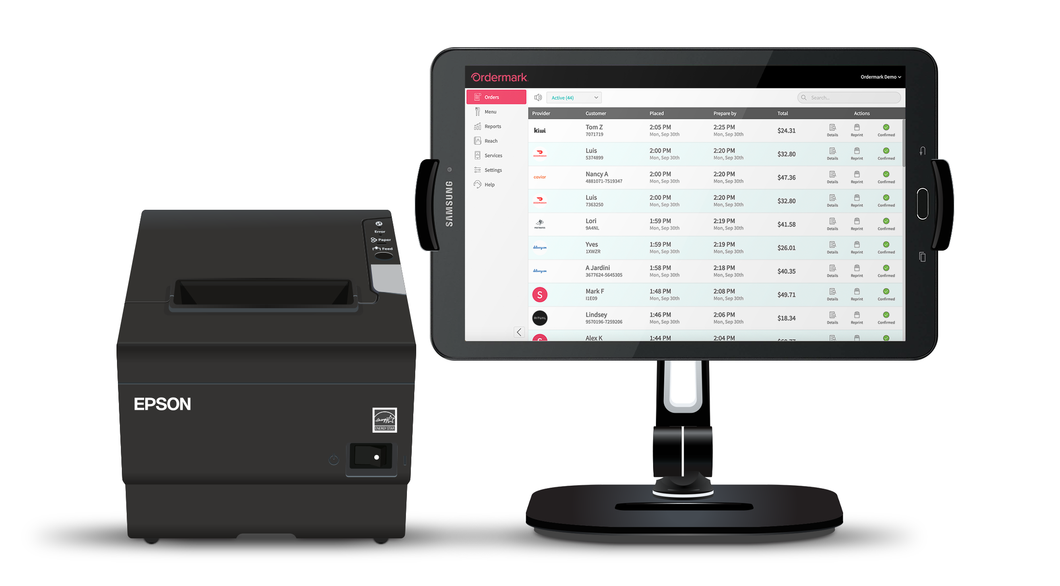 printer for doordash tablet