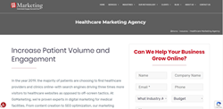 Screen Grab of GoMarketing Healthcare Medical Online Marketing Division Main Page