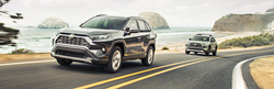 2020 Toyota RAV4 on winding coastal road