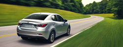 2020 Toyota Yaris on a highway