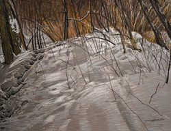 At the time of this release, Linda Gross Brown was informed that her painting, "Footsteps #16," has been juried into the 2020 87th Annual Juried Exhibition of the Hudson Valley Art Association.