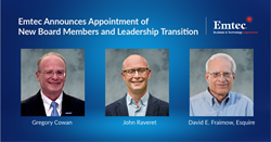 Emtec announces appointment of new board members and leadership transition.