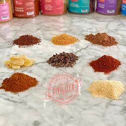 spices on marble