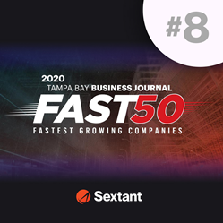 Sextant Marketing ranked #8 for Tampa Bay's fastest-growing businesses.