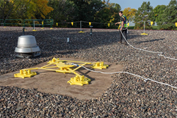 Mobile Fall Restraint Anchor Point designed for rooftop safety.