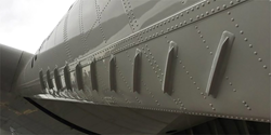 Microvanes installed on a cargo plane