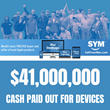 $41M paid out for devices