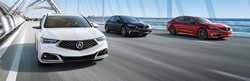 2020 Acura TLX driving outside together