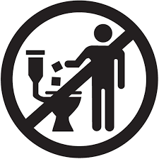 Do Not Flush symbol means a wipe should be disposed of in a trash can not the toilet.