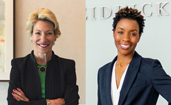 AESC Lifetime Achievement Award presented to Trina Gordon, President & CEO, Boyden & AESC Future of the Profession Award is presented to Jaimee Eddington, Regional Leader of the Americas, Heidrick & Struggles.