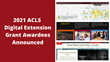 The American Council of Learned Societies Announces 2021 ACLS Digital Extension Grant Awardees