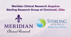 Meridian Clinical Research Acquires Sterling Research Group of Cincinnati, Ohio
