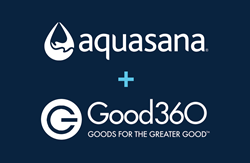 Aquasana and Good360 logos