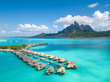 View of the The St. Regis Bora Bora and Mount Otemanu
