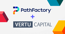 PathFactory logo + Vertu Capital logo surrounded by blocks