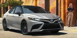 2022 Toyota Camry parked in front of a building