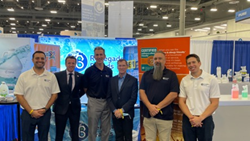 From left to right: George Nanchoff of Renegade Brands, Dr John McKeon of Allergy Standards Ltd, Bill Sherman of Renegade Brands,  Robert Yeggy of VARY Petrochem, LLC, alongside Obie Hydrick and Adam Short of Renegade Brands.